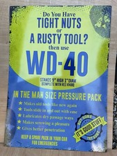 WD-40 Metal Sign 700mm High. 500mm Wide.