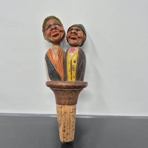 Vintage hand carved figural - vintage,
