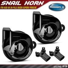 2x 12V 110dB Snail Horn for Audi A8 VW Polo Skoda Superb Porsche Panamera 80mm 