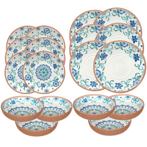 Epicurean turquoise floral - epicurean,