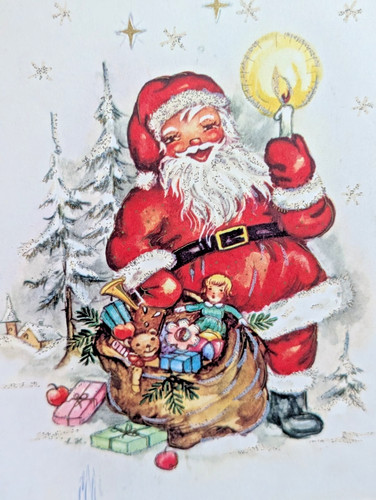Vtg 1950 father christmas - 3d,