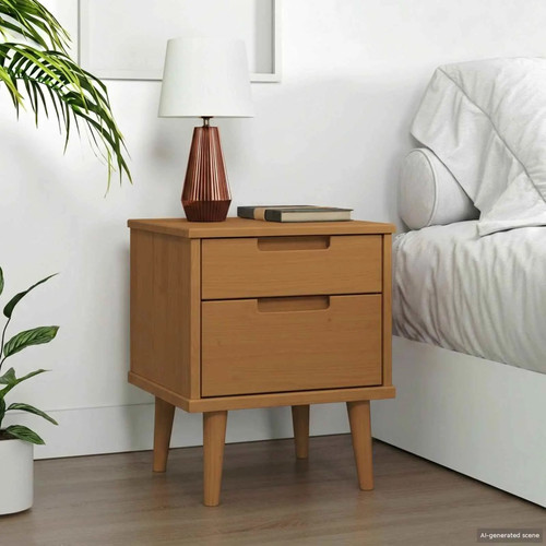 Walplus caramel pine bedside - caramel,