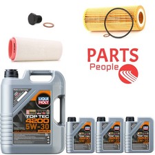 FOR BMW 330D M SPORT E91 SERVICE KIT 8L LIQUI MOLY 5W30 OIL AIR WITH DRAIN PLUG