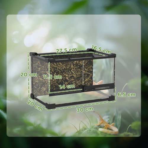 Glass reptile terrarium 10l - glass,