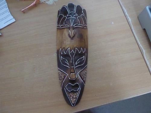 African wooden wall mask