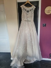 Gorgeous Ronald Joyce 'Robyn' Wedding Dress. Size 12. Champagne/Cream Colour.