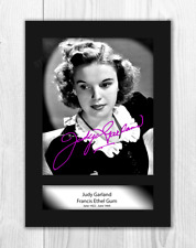 Judy Garland (1) A4 reproduction signed photograph poster. Choice of frame.