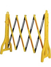 bimiti Expandable Safety Barrier Yellow & Black Portable Extendable Barricade