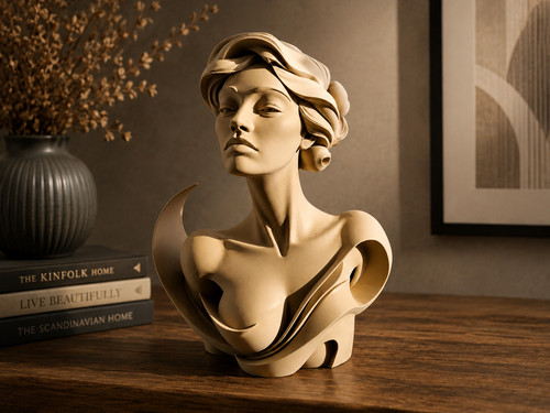 Abstract female bust sculpture - abstract,