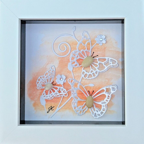 Butterfly pebble art 4x4 - butterfly,
