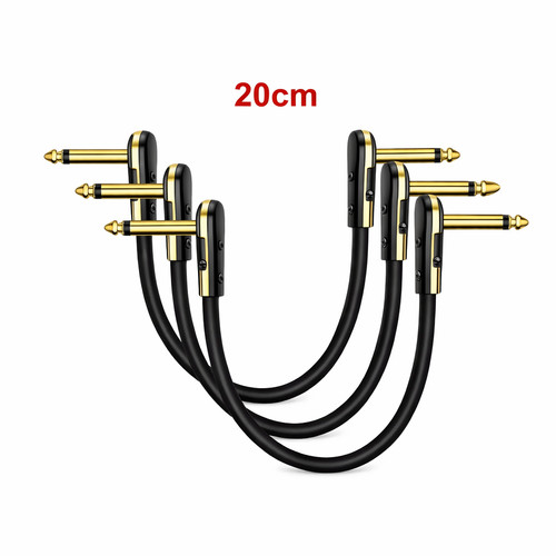 Pedal patch cables - 20cm, gold