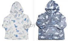 Baby Boy Girls Fleece Dinosaur Hoodie Oversized Snuggle Top 6M-3Y