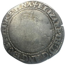 Tudor, Elizabeth I, Shilling, MM Cross Crosslet, Aylesbury Hoard  Lot 93