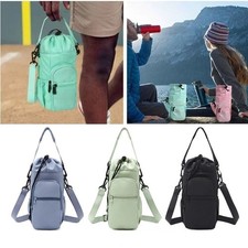 Water Bottle Bag Thermos Bottle Holder Vacuum Cup Carrier Cover Adjustable Strap