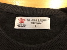 Turnbull & Asser Black Crew Neck Cashmere Jumper