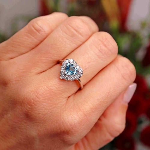 Heart shaped diamond solitaire - heart,