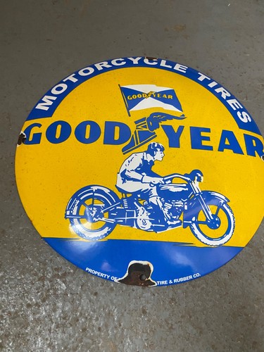 Enamel sign goodyear - sign,