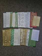 Job Lot 25 Various Xmas Peel Off Stickers For card Making Used and New 
