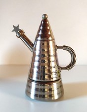 Vintage STELLA coffee maker 2 pcs ARCHIMEDE design Italy mocha stainless steel alessi bialetti