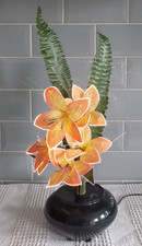 Vintage Premier Fibre Optic Color Change Flower Light Display Peach Colour