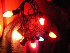 Vintage Christmas Tree Lights Bulbs 110 v Working Multi Coloured C7