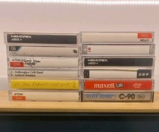 Bundle Of 12 Used Cassette  Tapes 10 x C90 2 x C60