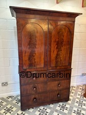Antique Early Victorian Mahogany  Linen Press ?