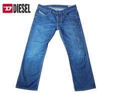 Diesel Larkee Mens Blue Regular Straight Jeans W34 L29 Premium 100% Cotton Denim