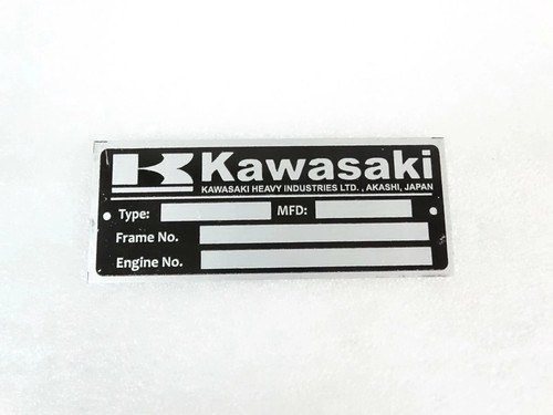 Data plates for kawasaki - for,