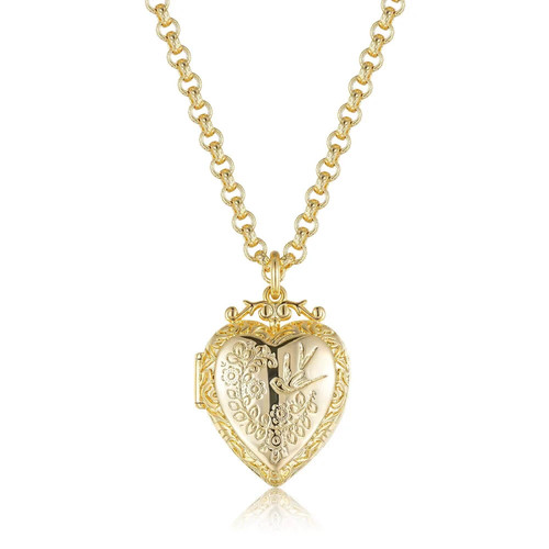 Women 9ct gold heart locket - women,