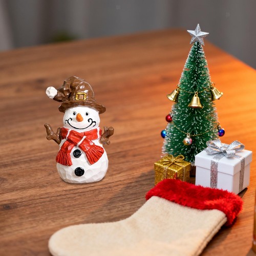 Resin snowman figurine - resin,