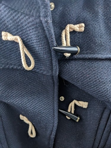 Topshop navy blue duffle - , coat