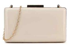 Womens Plain Patent Clutch Bag