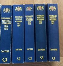 Collection of Rothmans Football Yearbooks 1972 to 1977