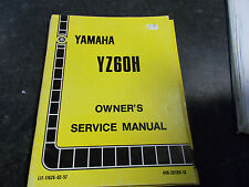 1981 YAMAHA YZ60H YZ60 GENUINE WORKSHOP OWNERS SERVICE MANUAL