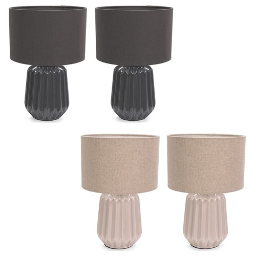 Pair ceramic table lamps - ceramic,