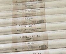Laura Ashley Kimono White Wallpaper 4 Rolls avail Same Batch. Price per roll 