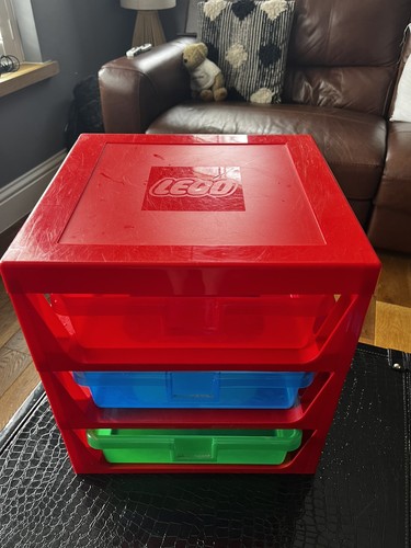 Official lego red drawer - lego, 3-drawer