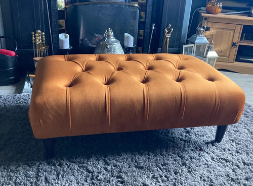 Burnt orange velvet - orange,