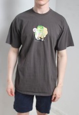 Vtg Baron Sillas Greenback Danger Mouse T-Shirt - Grey - Size Large L (G8)