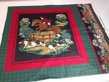 FOX HUNT HORSE EQUESTRIAN THEME FABRIC