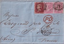 GB QV 1857 4d GARTER SG66 pair