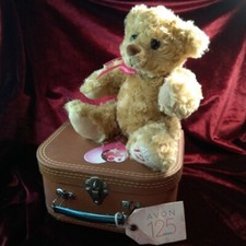 125th Anniversary AVON Teddy Bear with Case Pre-Owned Soft Plush Bear Rep Gift