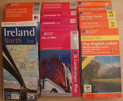 Ordnance survey maps various - ordnance,