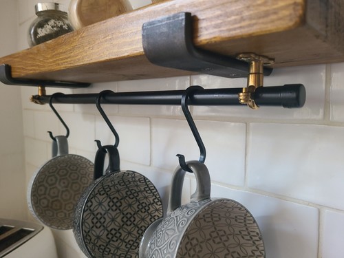 Rustic farmhouse shelf with