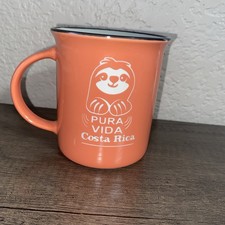 PURA VIDA PINK COFFEE MUG CUP