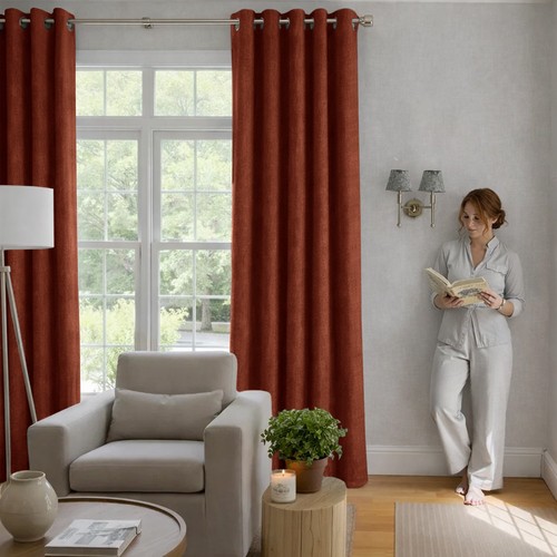 Blackout linen curtains ready - linen,