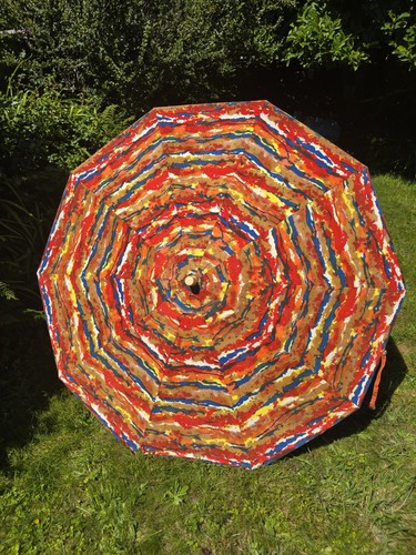 Vintage retro garden parasol - retro,