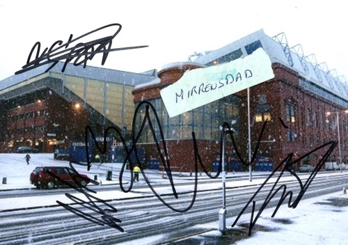 Rangers multi hand signed 7in - rangers,