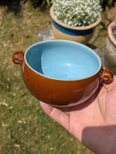 Vintage small brown blue - vintage,